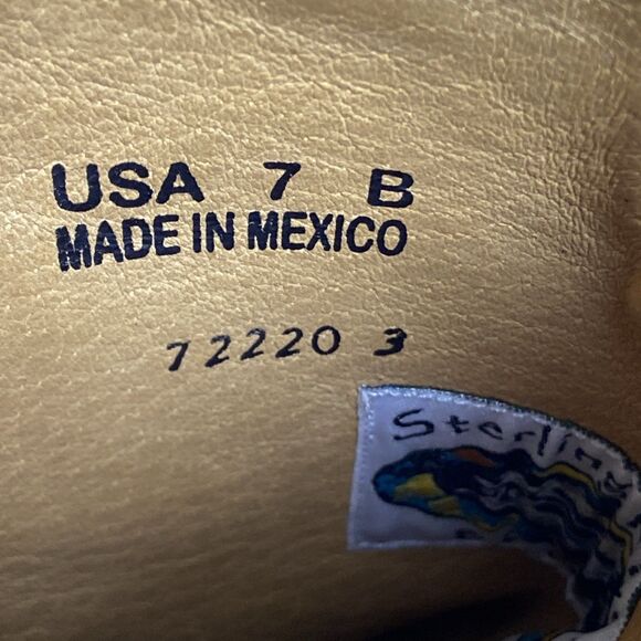 Sterling River Boots Women’s 7B Brown Teal Leather Western Embroidered Pointed - Picture 12 of 12